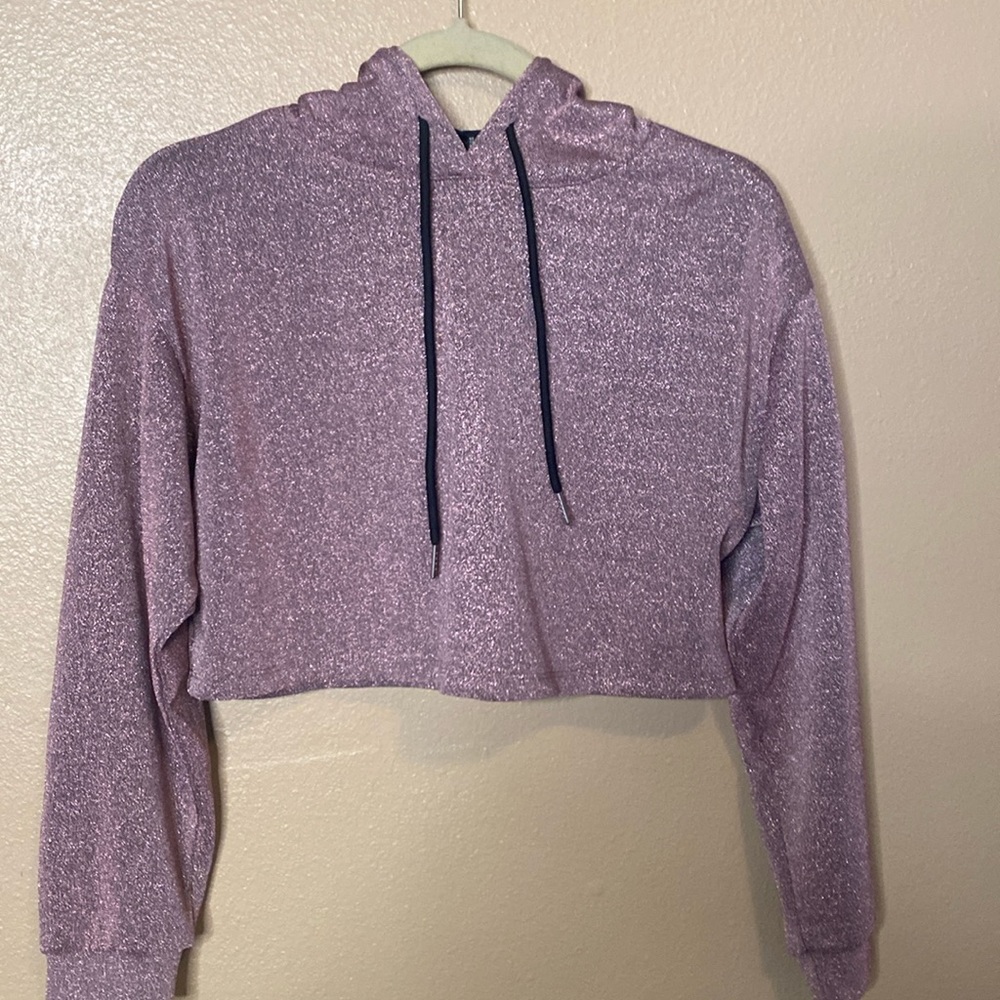 Sparkling cropped hoodie. Lightweight size small.